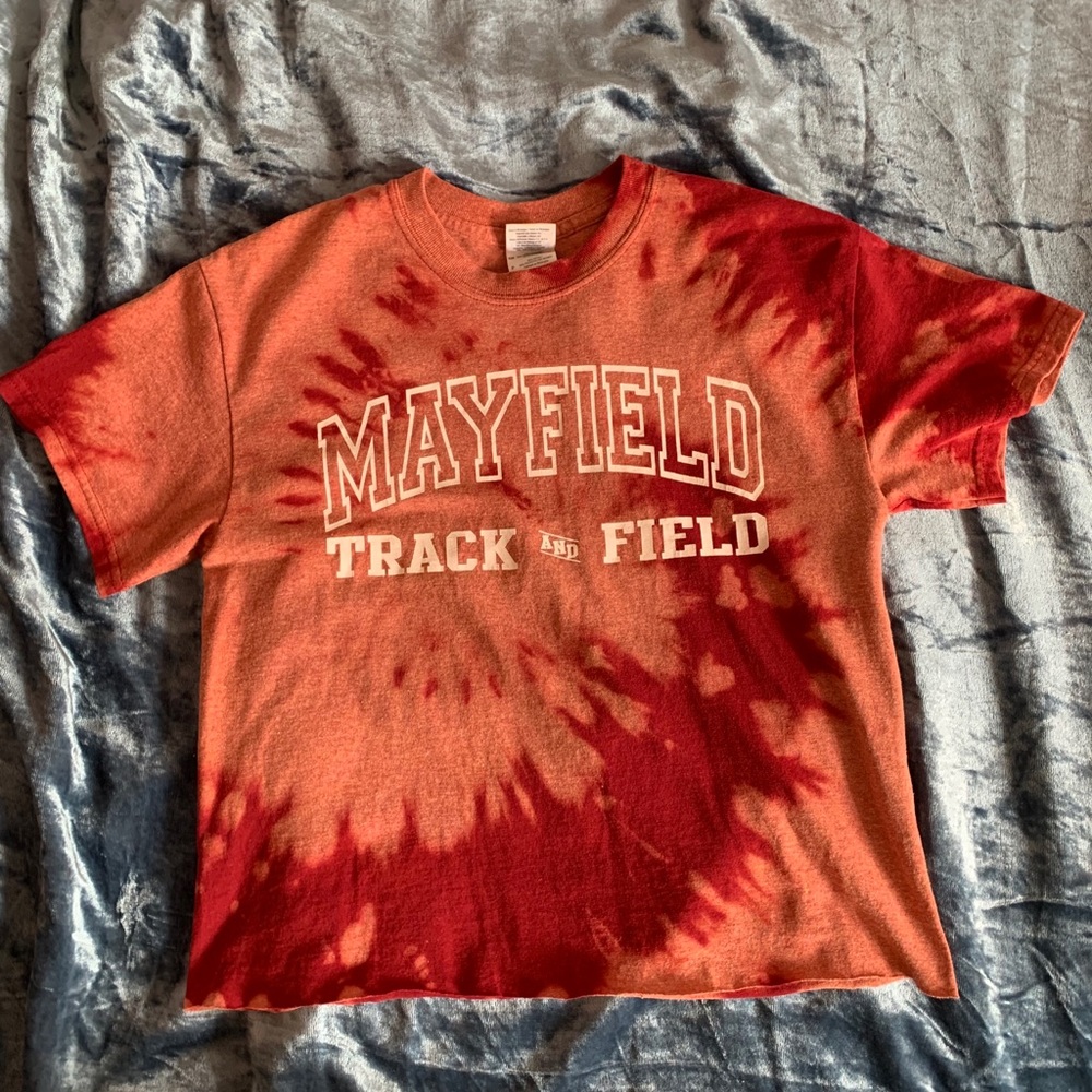 Hand Dyed Bleach Dye crop top